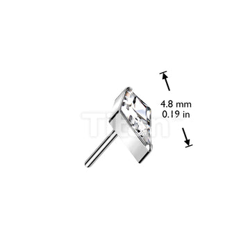 Implant Grade Titanium Threadless Push In Kite CZ or Opal Top - Image 9