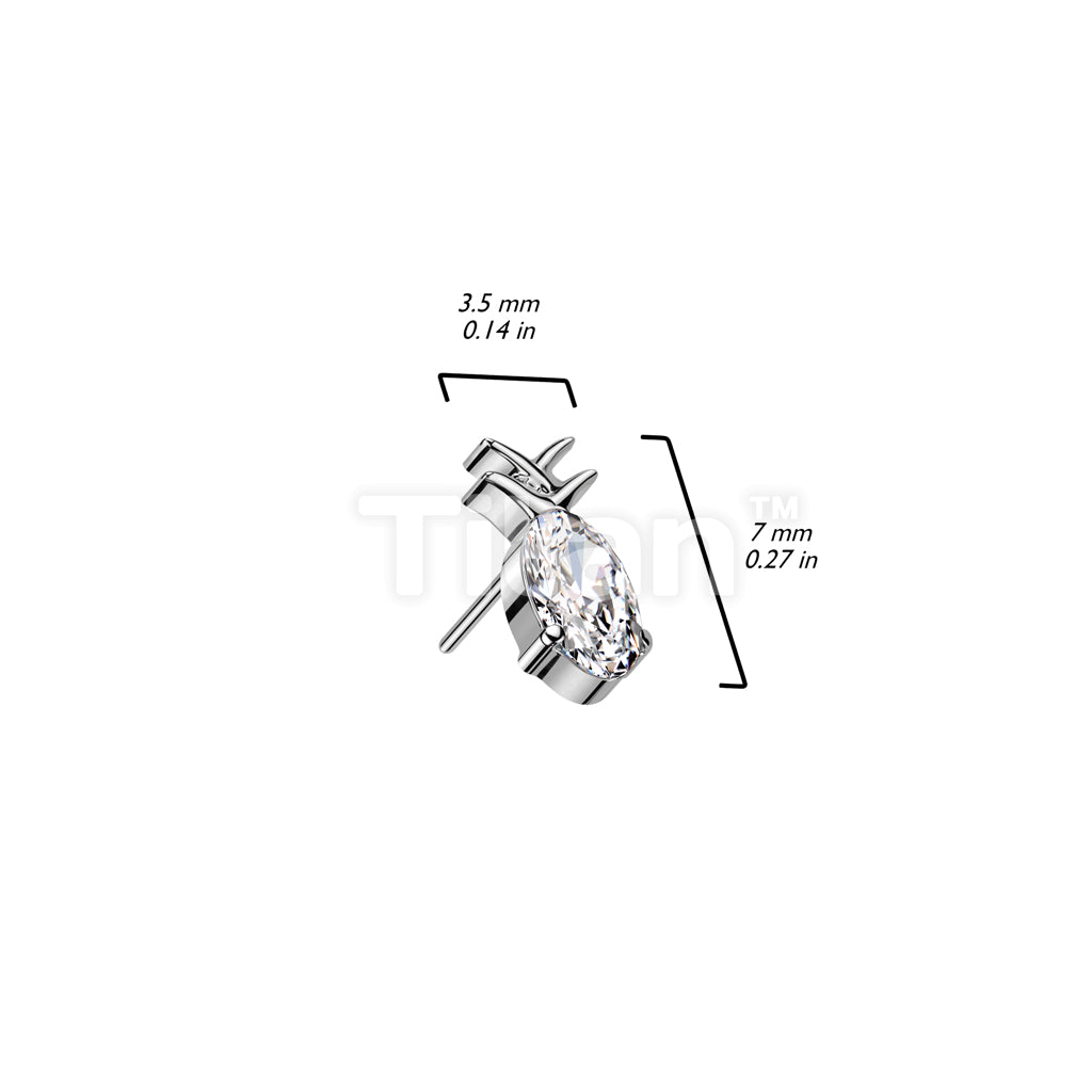 ASTM F136 Titanium Implant Grade Titanium Threadless Push In Pineapple... - Image 6