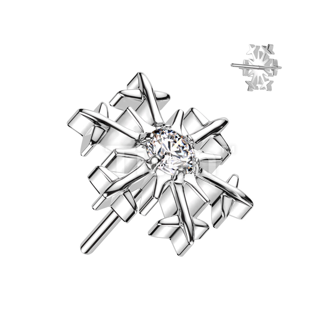 ASTM F136 Titanium Implant Grade Titanium Threadless Push In Snowflake... - Image 2