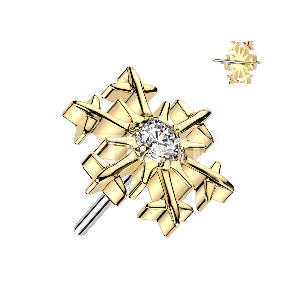 ASTM F136 Titanium Implant Grade Titanium Threadless Push In Snowflake... - Image 3
