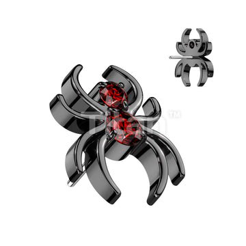 Implant Grade Titanium Threadless Push In CZ Spider Top - Image 4