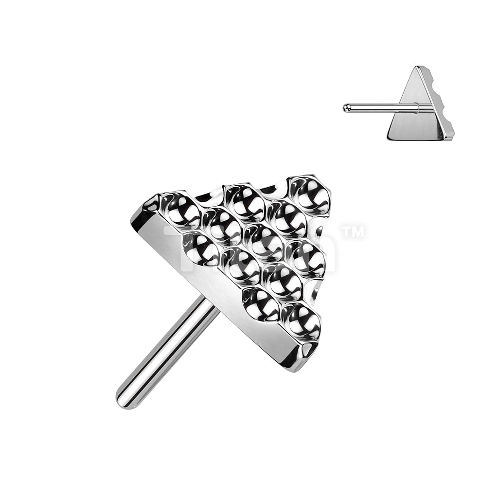 Implant Grade Titanium Threadless Push In Diamond Shape Cut Triangle Top - Image 2