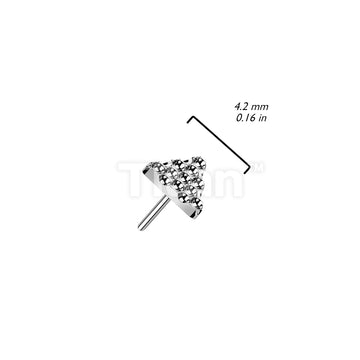 Implant Grade Titanium Threadless Push In Diamond Shape Cut Triangle Top - Image 3