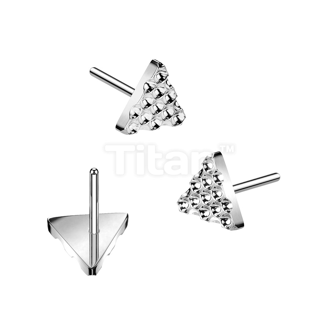 Implant Grade Titanium Threadless Push In Diamond Shape Cut Triangle Top
