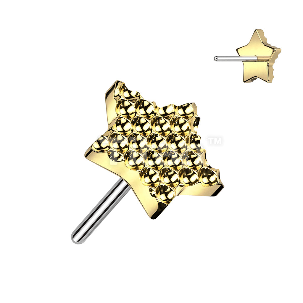 Implant Grade Titanium Threadless Push In Diamond Shape Cut Star Top - Image 2