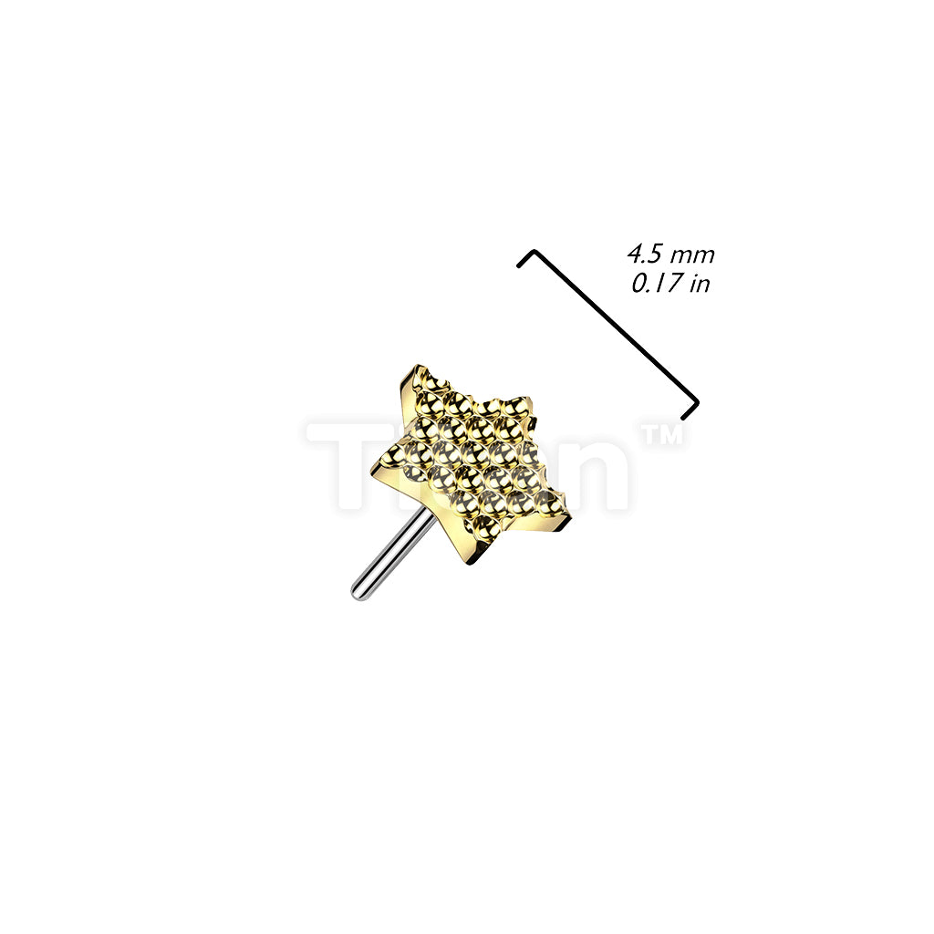Implant Grade Titanium Threadless Push In Diamond Shape Cut Star Top - Image 3