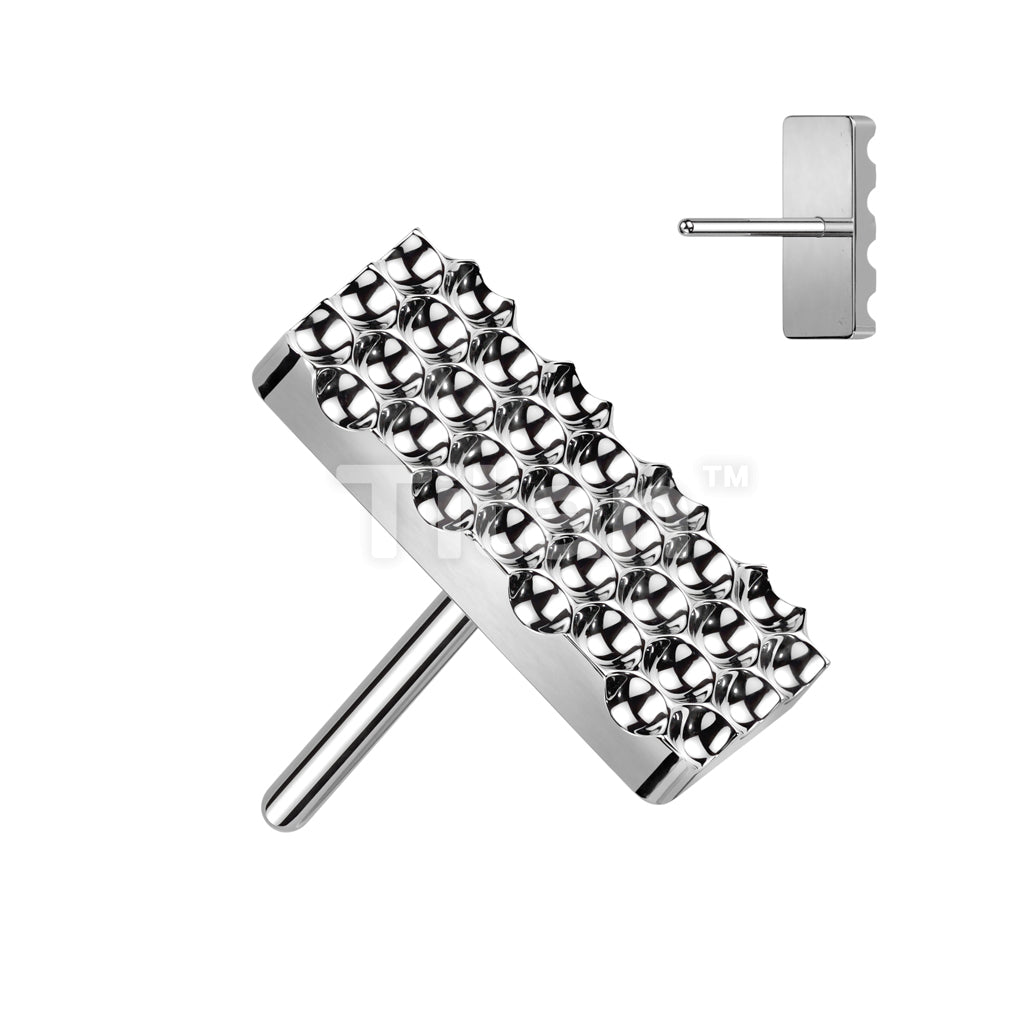 Implant Grade Titanium Threadless Push In Diamond Shape Cut Rectangle Top - Image 3