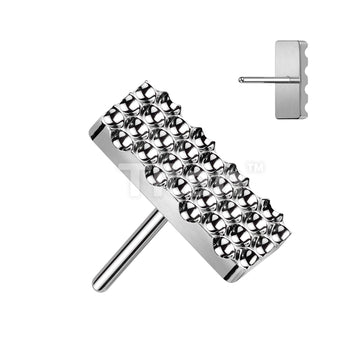 Implant Grade Titanium Threadless Push In Diamond Shape Cut Rectangle Top - Image 3