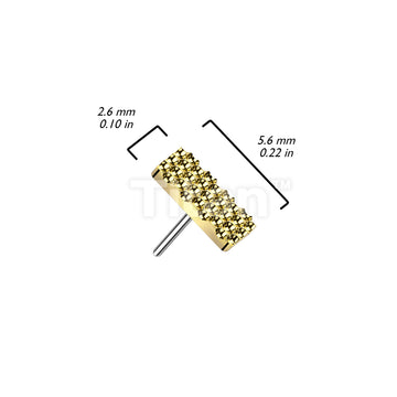 Implant Grade Titanium Threadless Push In Diamond Shape Cut Rectangle Top - Image 4