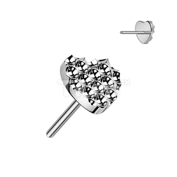 Implant Grade Titanium Threadless Push In Diamond Shape Cut Heart Top - Image 3