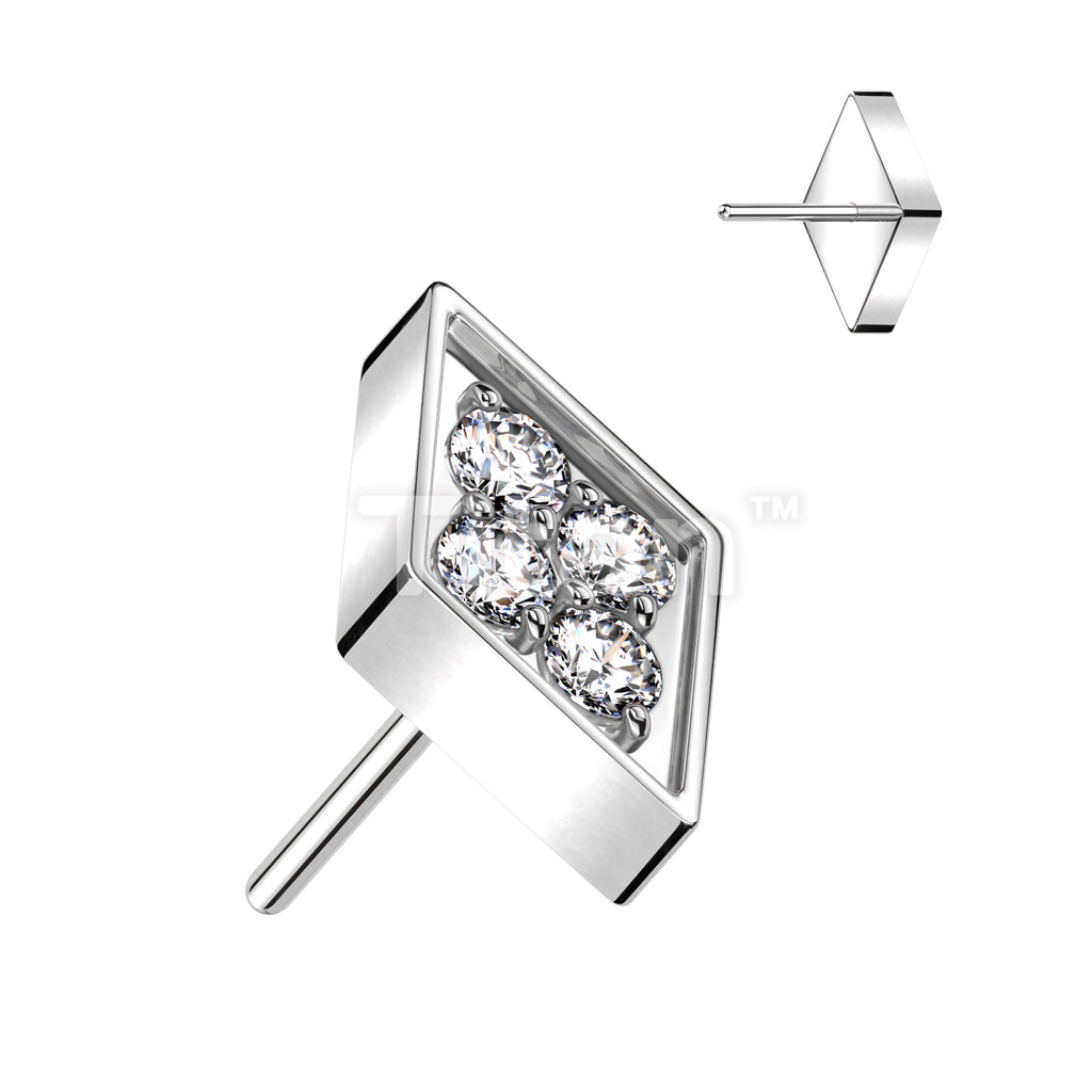 ASTM F136 Titanium Implant Grade Titanium Threadless Push In Diamond... - Image 2