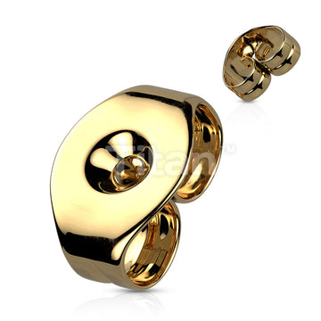 ASTM F136 Titanium Single Piece Titanium Butterfly Earring Back for... - Image 2