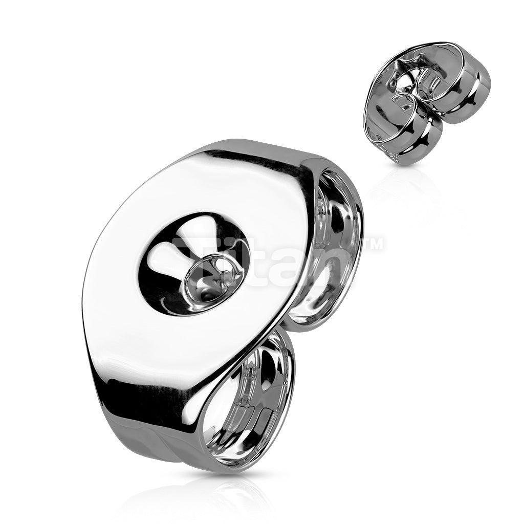 Single Piece Titanium Butterfly Earring Back for 20ga Earrings - Image 3