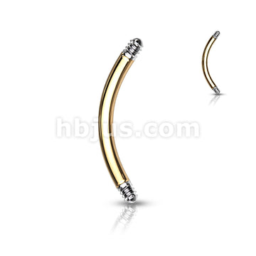10pc Pack External Thread 316L Surgical Steel CurvedBarbell Pins - Image 4