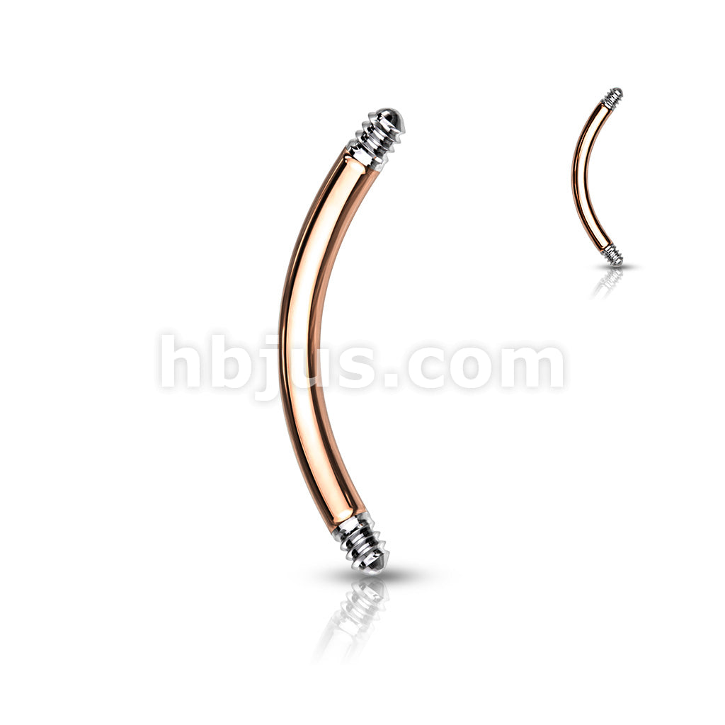 10pc Pack External Thread 316L Surgical Steel CurvedBarbell Pins - Image 6