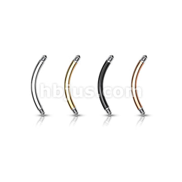 10pc Pack External Thread 316L Surgical Steel CurvedBarbell Pins - Image 7