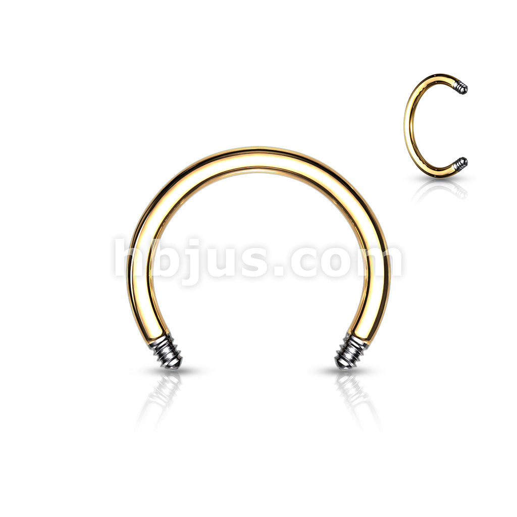 10pc Pack External Thread 316L Surgical Steel Horseshoe, Circula... - Image 4