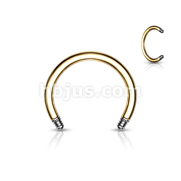 10pc Pack External Thread 316L Surgical Steel Horseshoe, Circula... - Image 4