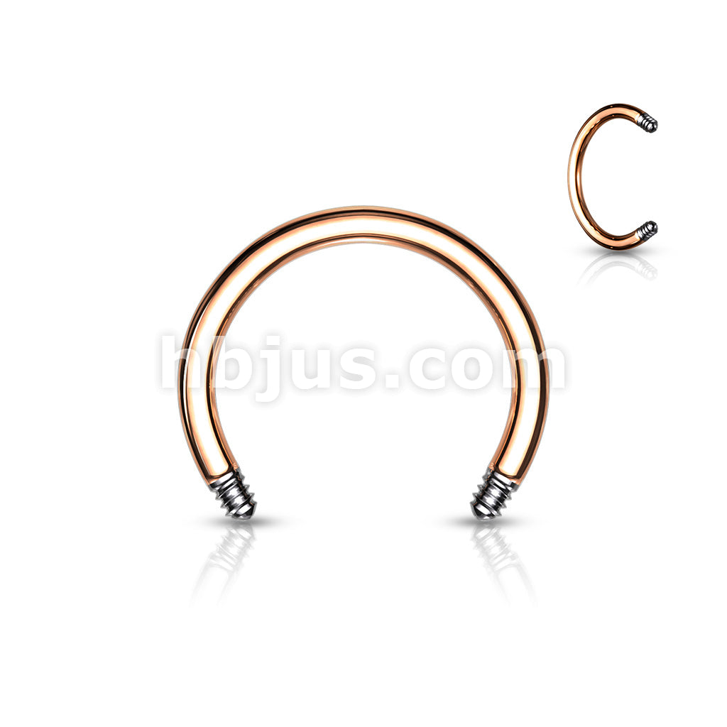 10pc Pack External Thread 316L Surgical Steel Horseshoe, Circula... - Image 6