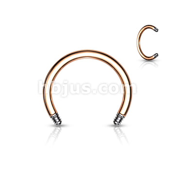 10pc Pack External Thread 316L Surgical Steel Horseshoe, Circula... - Image 6