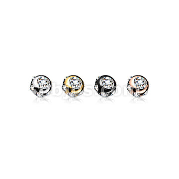 10 Pc Pack 316L Surgical Steel Externally Threaded 7 Gem Set Ball Pack - Image 8