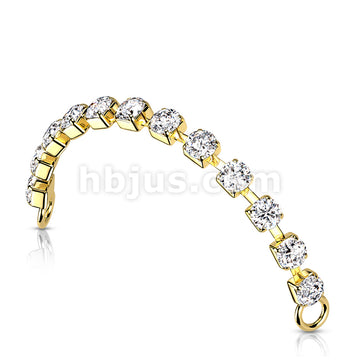 Brass Crystal Connector Chain - Image 3
