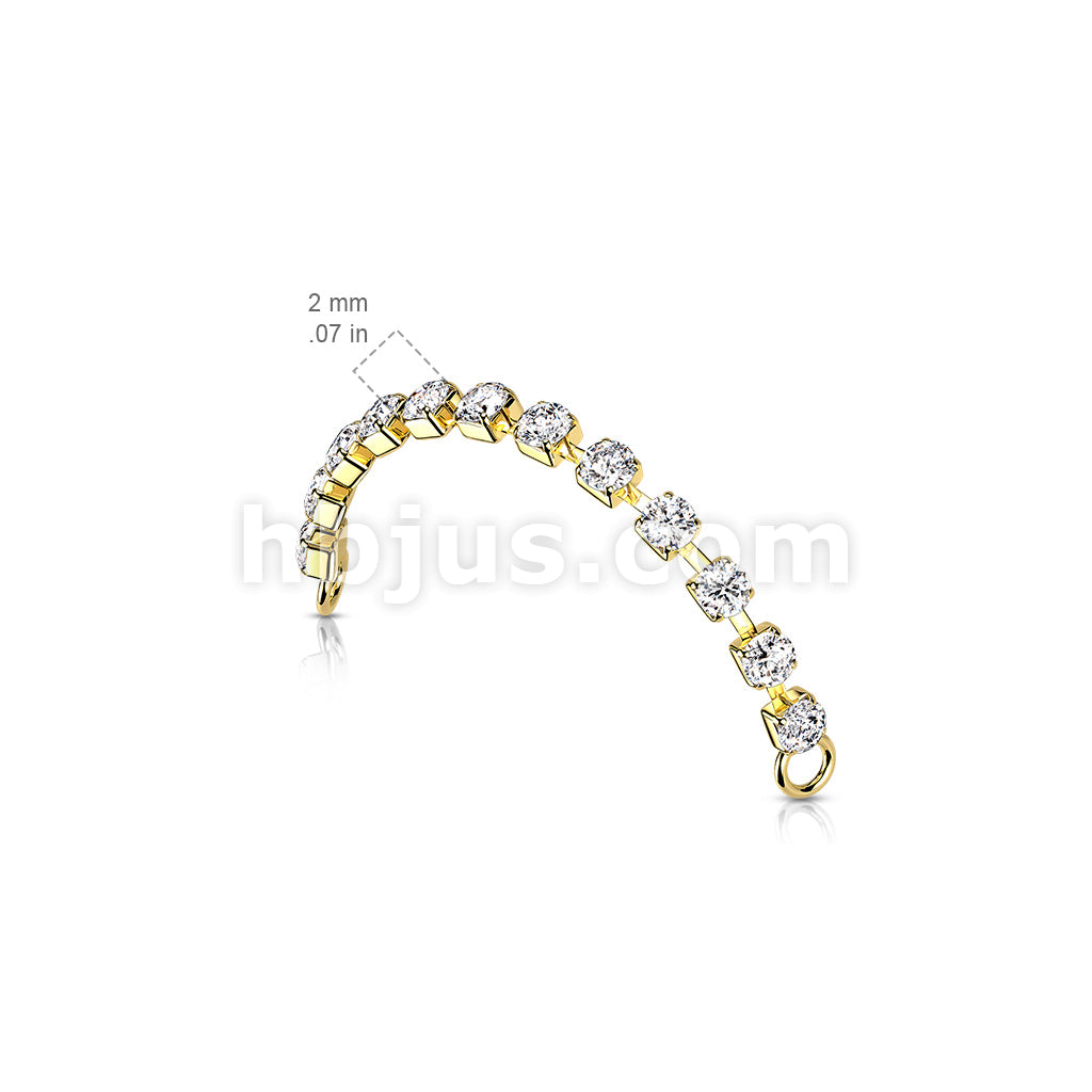 Brass Crystal Connector Chain - Image 6