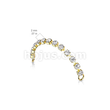 Brass Crystal Connector Chain - Image 6
