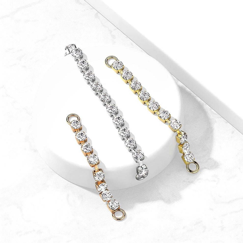 Brass Crystal Connector Chain