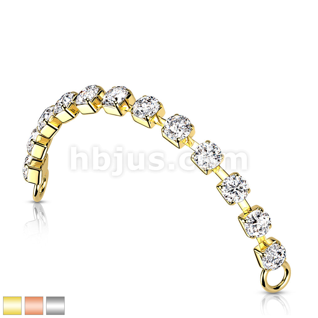 Brass Crystal Connector Chain - Image 2