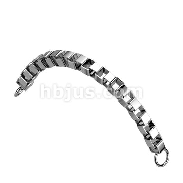 316L Surgical Steel 316L Stainless Steel Connector Box Chain - Image 4
