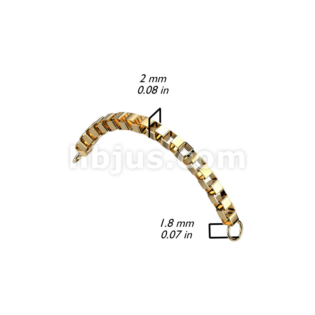 316L Surgical Steel 316L Stainless Steel Connector Box Chain - Image 5