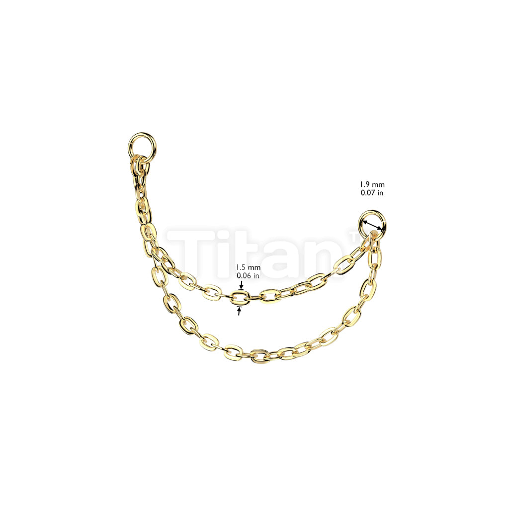 Titanium Connector Double Chain With 2 O-ring - Image 4