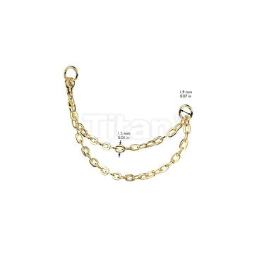 Titanium Connector Double Chain With 2 O-ring - Image 4
