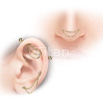 Titanium Connector Double Chain With 2 O-ring - Image 5