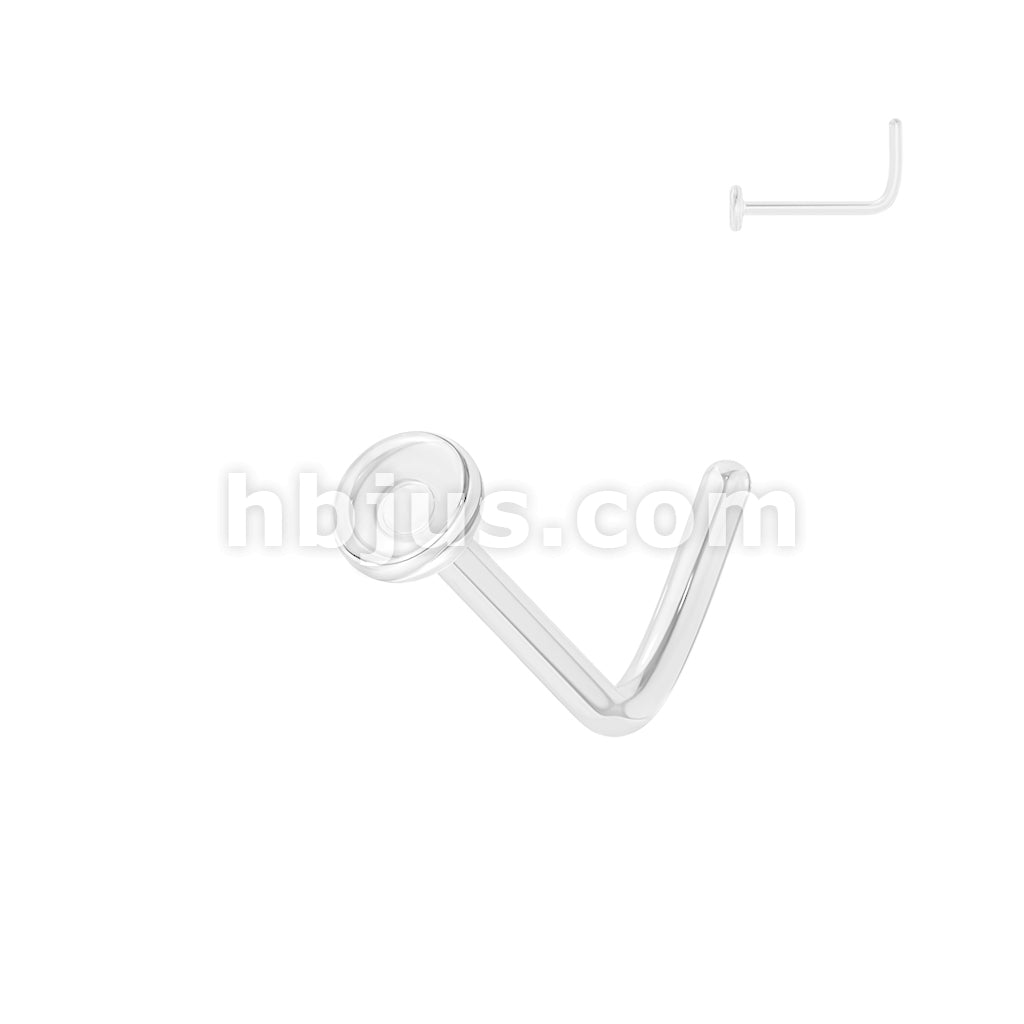 Stone | Glass | Wood Glass L Bend Retainer For Nose, Ear and More With... - Image 2