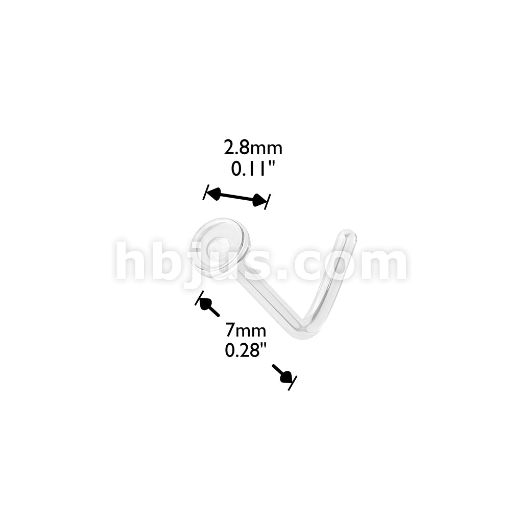 Stone | Glass | Wood Glass L Bend Retainer For Nose, Ear and More With... - Image 3