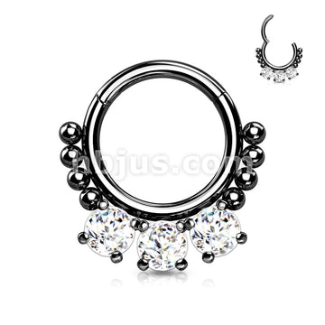 High Quality Precision All 316L Surgical Steel Hinged Segment Hoop Ring... - Image 5