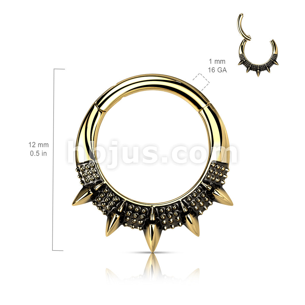 High Quality Precision All 316L Surgical Steel Burnished Spike Fan... - Image 5