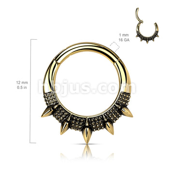 High Quality Precision All 316L Surgical Steel Burnished Spike Fan... - Image 5