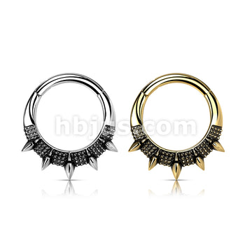High Quality Precision All 316L Surgical Steel Burnished Spike Fan... - Image 6