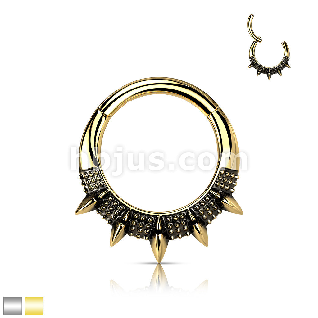 High Quality Precision All 316L Surgical Steel Burnished Spike Fan... - Image 2