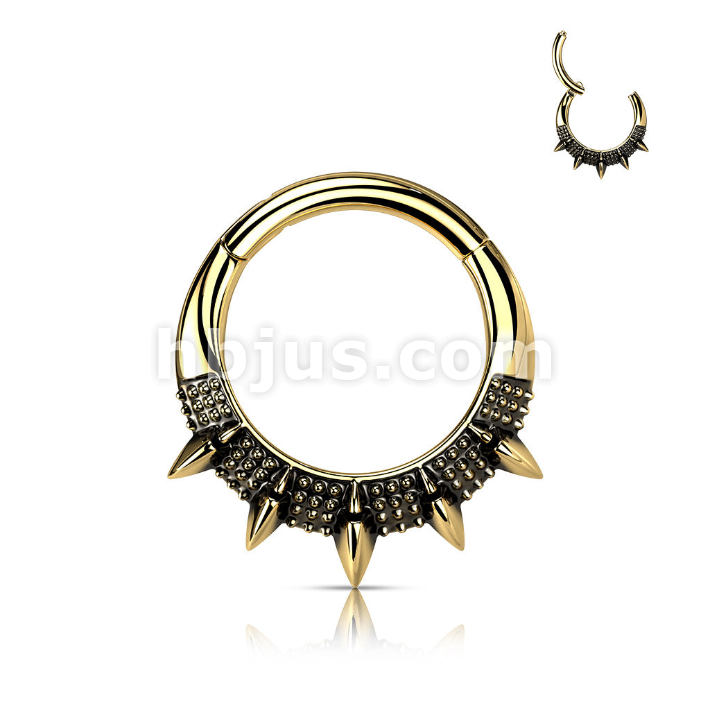 High Quality Precision All 316L Surgical Steel Burnished Spike Fan... - Image 4