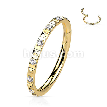 High Quality Precision All 316L Surgical Steel Hinged Segment with CZ... - Image 3