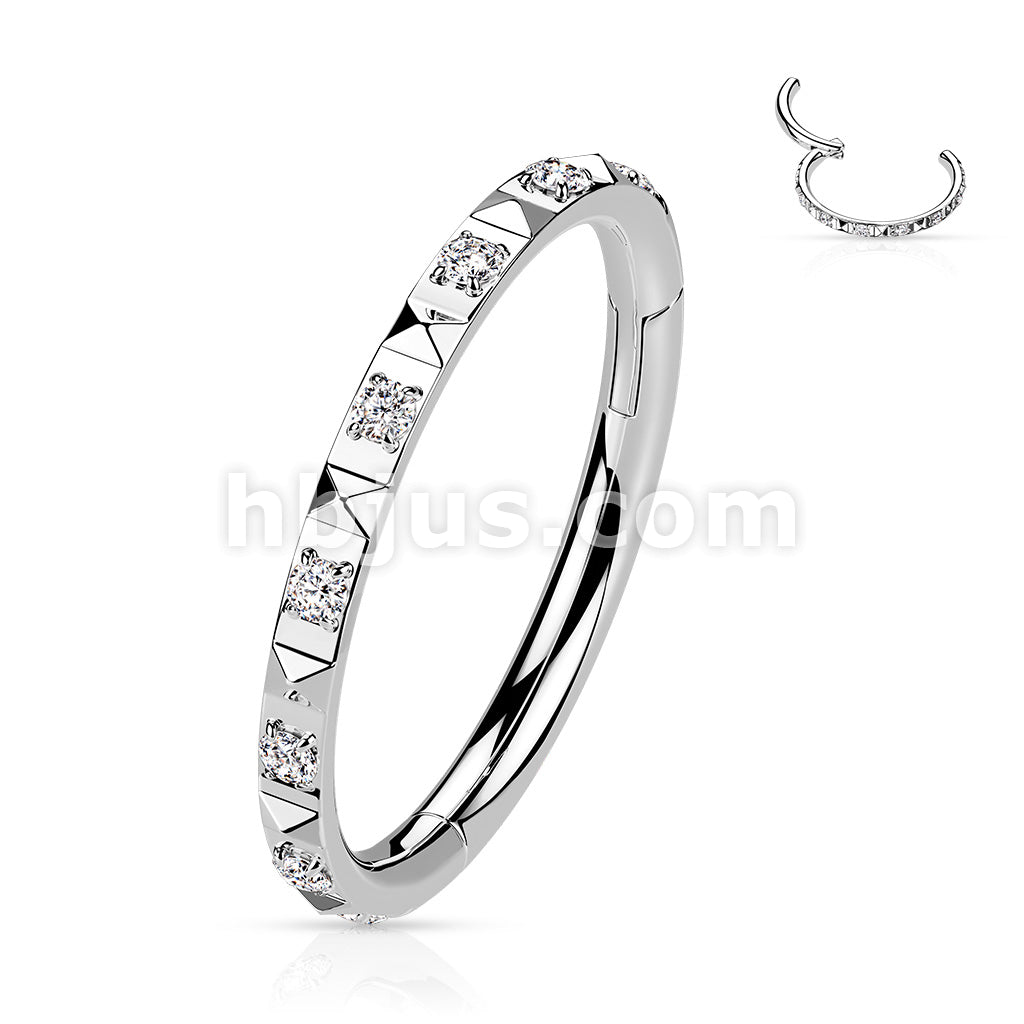 High Quality Precision All 316L Surgical Steel Hinged Segment with CZ... - Image 6