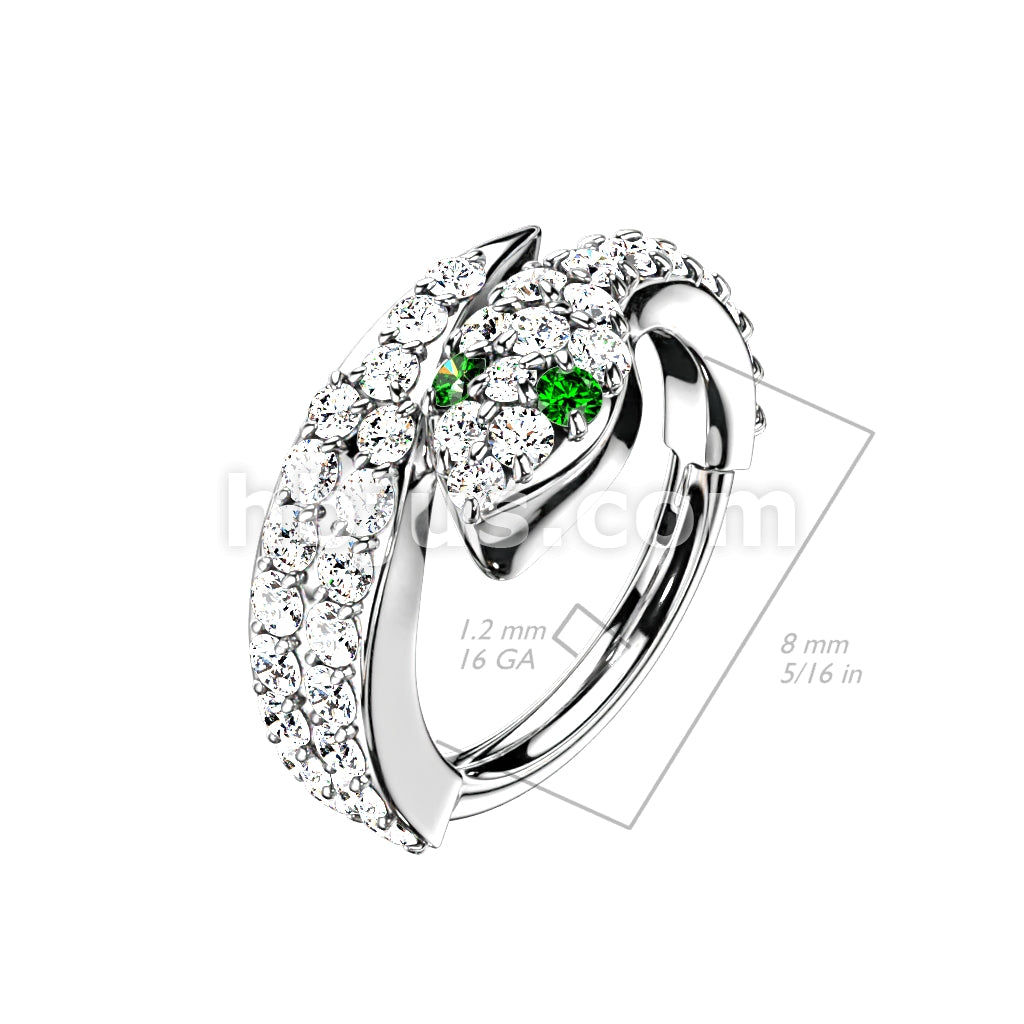 High Quality Precision 316L Surgical Steel Hinged Segment Ring with CZ... - Image 5