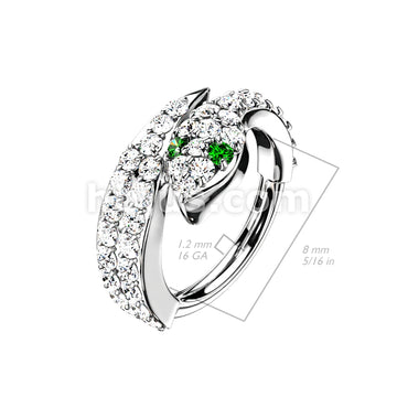 High Quality Precision 316L Surgical Steel Hinged Segment Ring with CZ... - Image 5