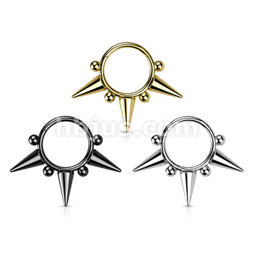 High Quality Precision All 316L Surgical Steel Hinged Segment Ring with... - Image 6