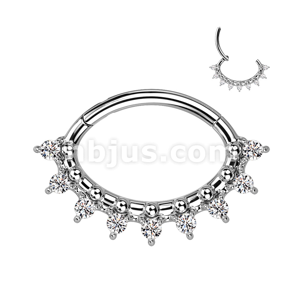 High Quality Precision 316L Surgical Steel Oval Hinged Segment Ring... - Image 2