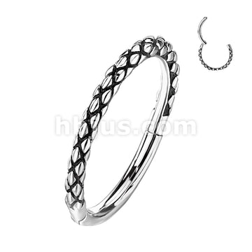 High Quality Precision 316L Surgical Steel Oxidized Lizard Skin Hinged... - Image 3